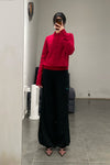 SWAYING/KNIT cashmere stand collar short cardigan SW24RE1T06 red